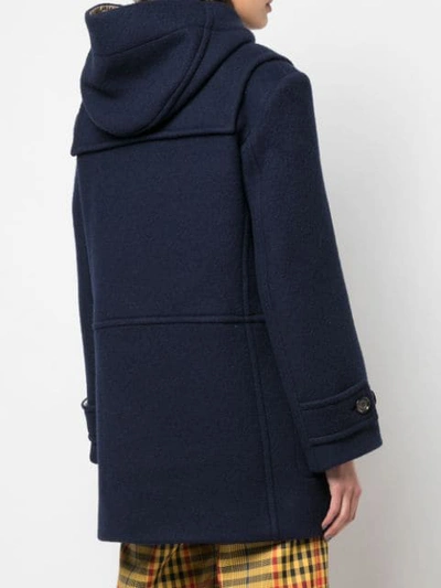 Shop Chloé Hooded Coat In 48bnavy