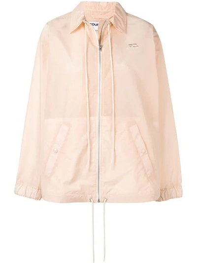 Shop Courrèges Drawstring Detail Jacket In Pink