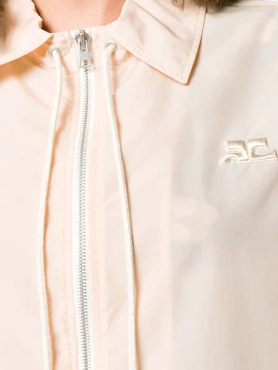 Shop Courrèges Drawstring Detail Jacket In Pink