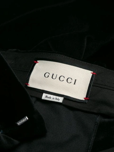 Shop Gucci High-waisted Flared Trousers In Black