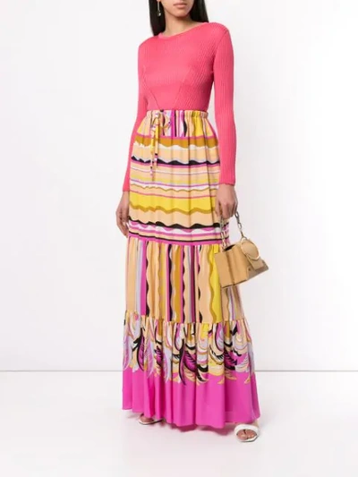 Shop Emilio Pucci Guanabana Print Maxi Skirt In Multicolour