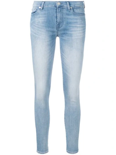 Shop 7 For All Mankind Skinny Jeans In Blue