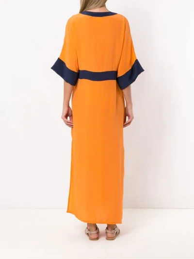 Shop Brigitte Silk Beach Dress In Orange