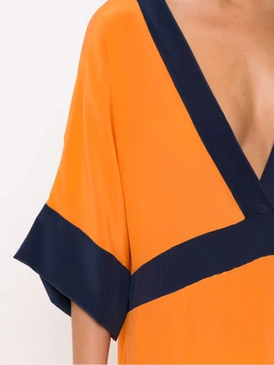 Shop Brigitte Silk Beach Dress In Orange