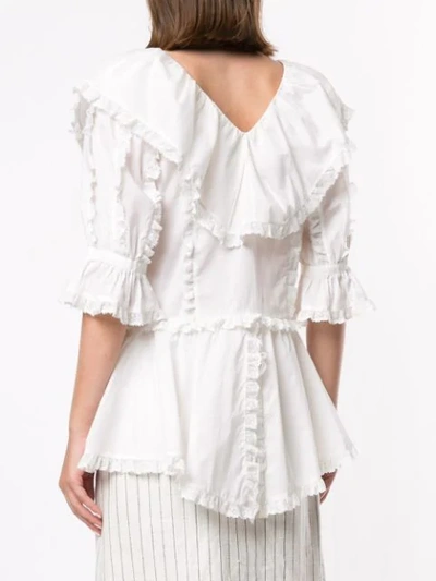 Shop See By Chloé Ruffle-trim Blouse In White