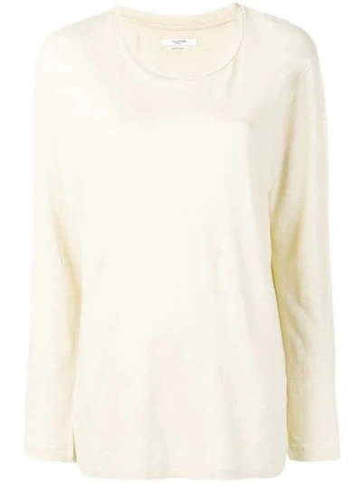 Shop Isabel Marant Étoile Longsleeved T In Yellow