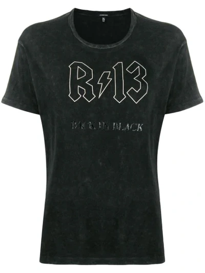 Shop R13 Back In Black Logo T-shirt