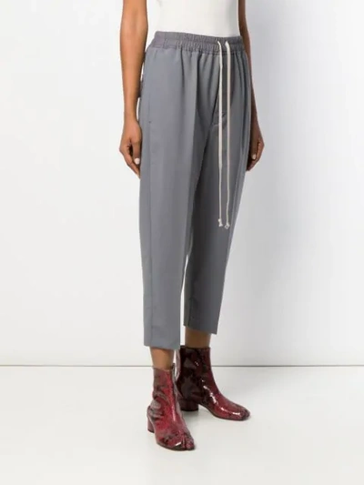 Shop Rick Owens Balloon-leg Cropped Trousers In Blue