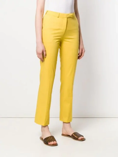 Shop Etro Straight Trousers - Yellow