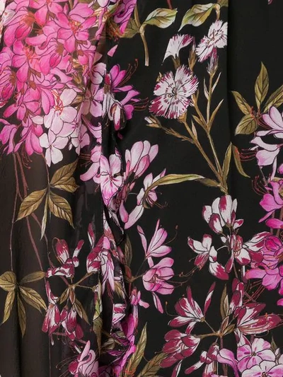 Shop Giambattista Valli Floral Print Blouse In Blck-flrs Rse 9509