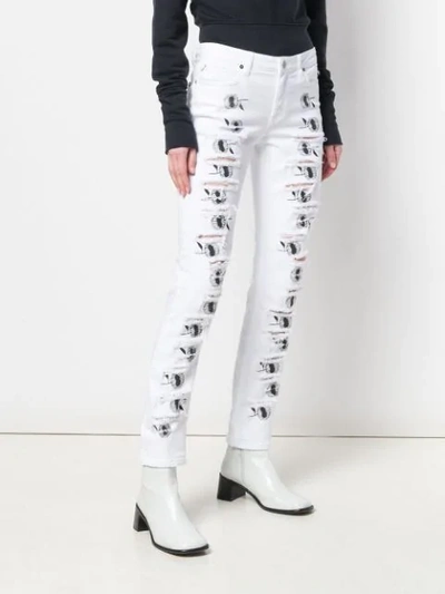 Shop Alyx Floral Print Skinny Jeans In White