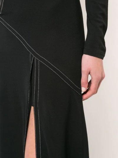 Shop Yigal Azrouël Yigal Azrouel Asymmetric Patchwork Dress - Black