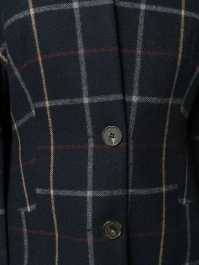 Shop A.w.a.k.e. Wide Check Jacket In Blue