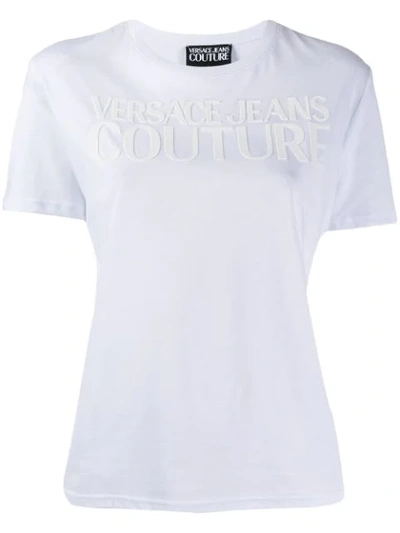 Shop Versace Jeans Couture Logo Patch T-shirt In White