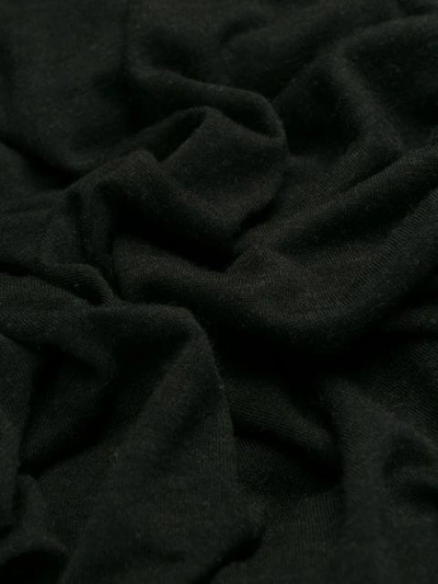 Shop Fine Edge Fine Knit Hooded Sweater In Black
