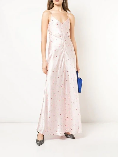 Shop Ganni Patterned Dress In Pink