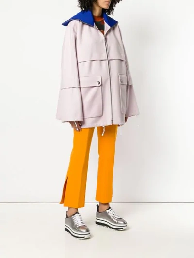 Shop Marni Relaxed Fit Coat In Pink