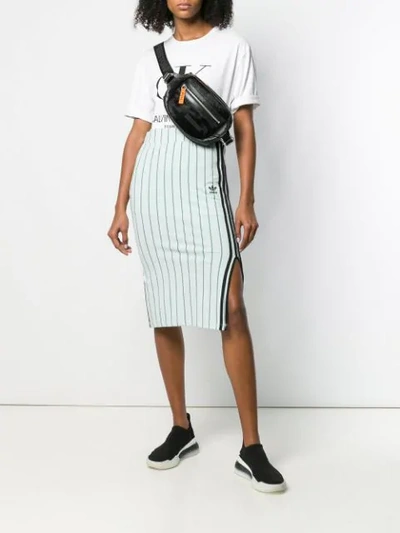Shop Adidas Originals Adidas Striped Track Skirt - Green