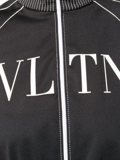 Shop Valentino Vltn Track Dress In Black