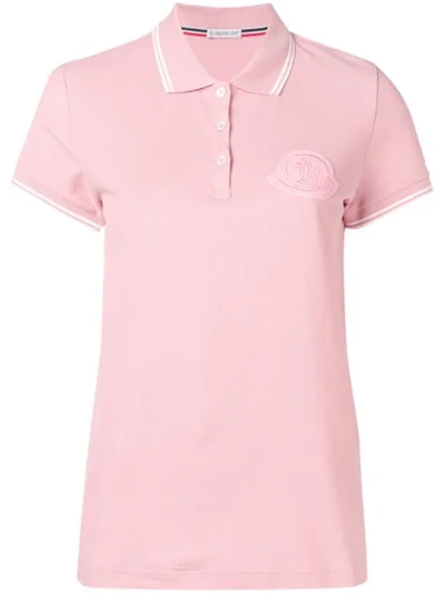Shop Moncler Basic Polo Shirt In Pink