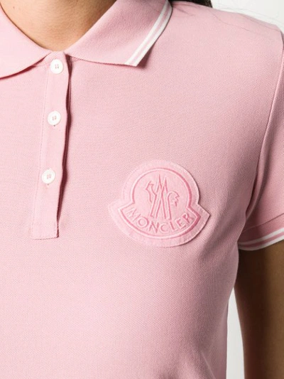 Shop Moncler Basic Polo Shirt In Pink