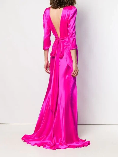 Shop Maria Lucia Hohan Derya Structured Shoulder Dress In Pink
