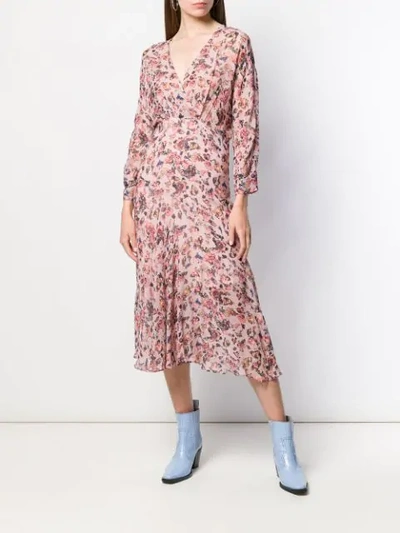 Shop Iro Temper Floral Print Dress In Pink