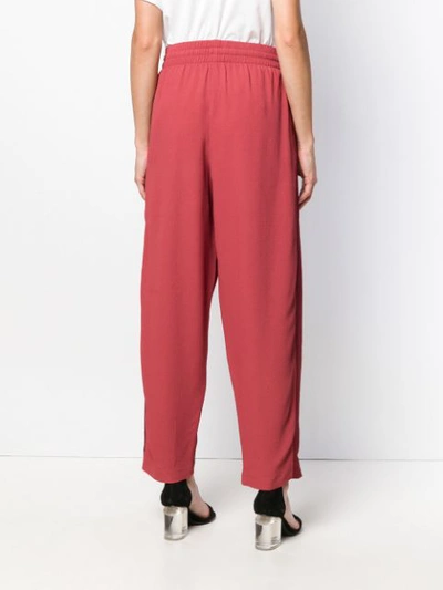 Shop See By Chloé Panelled Crepe Trousers - Red