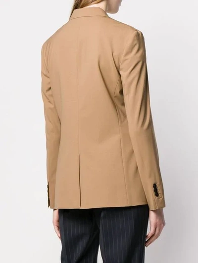 Shop Theory Single Breasted Blazer In Brown