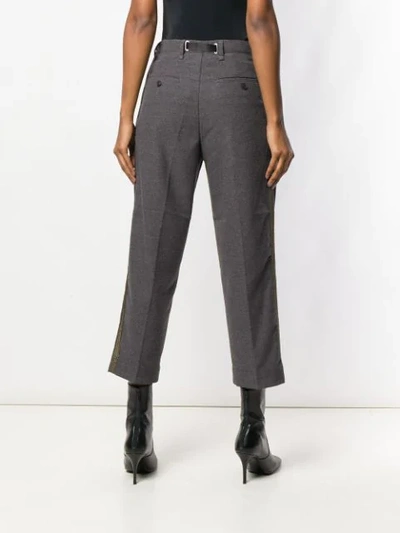 Shop White Sand Side Stripe Trousers In Grey