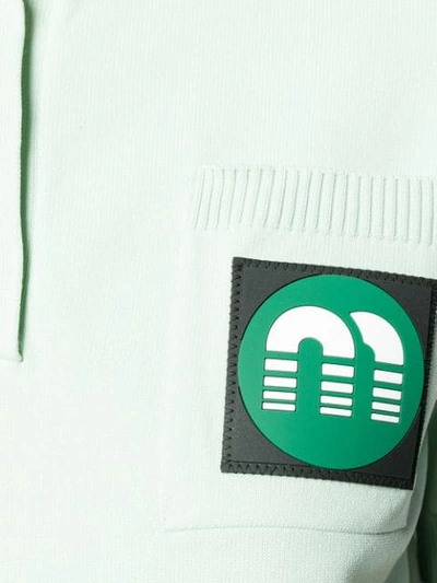 Shop Miu Miu Logo Polo Shirt In Green