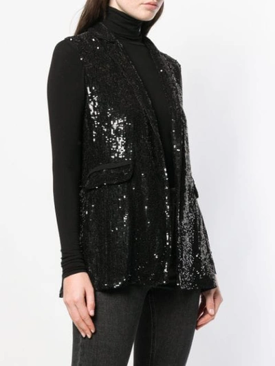 Shop P.a.r.o.s.h Embellished Fitted Waistcoat In Black