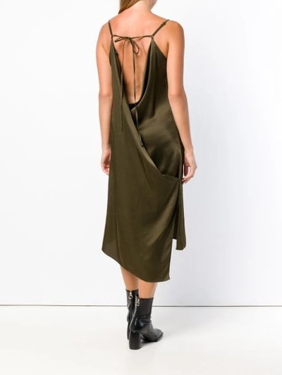 Shop Andrea Ya'aqov Vest Slip Dress In Green
