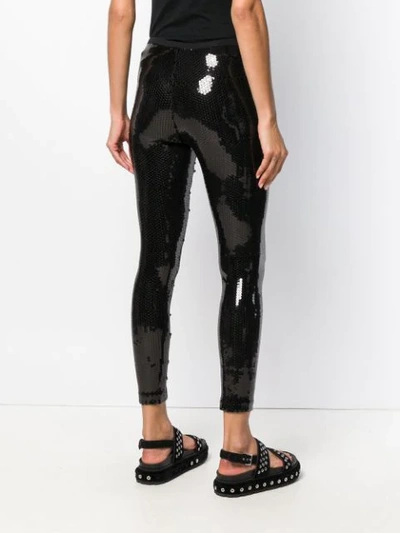 Shop Marc Jacobs Stretch Sequin Leggings In Black