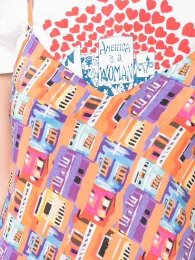 Shop Lhd Printed Maxi Dress In Multicolour