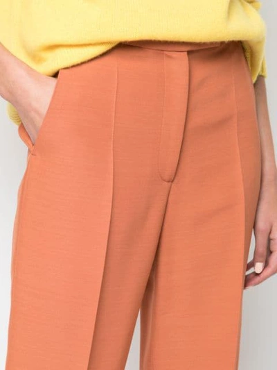 Shop Partow High-rise Straight Trousers In Orange