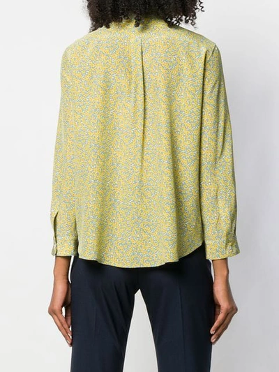 Shop Aspesi Floral Print Shirt In Yellow