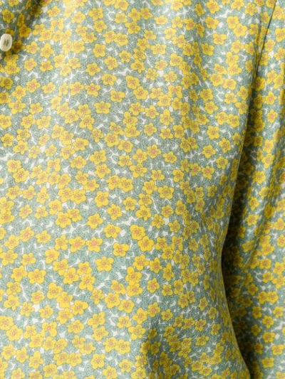 Shop Aspesi Floral Print Shirt In Yellow