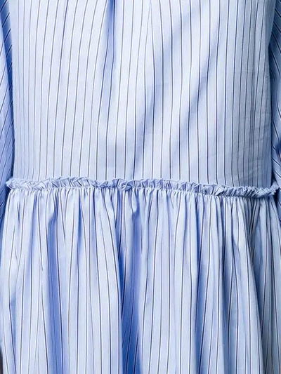 3.1 PHILLIP LIM 条纹长袖连衣裙 - 蓝色