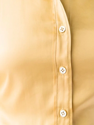 Shop Acne Studios Satin Button-up Shirt In Yellow