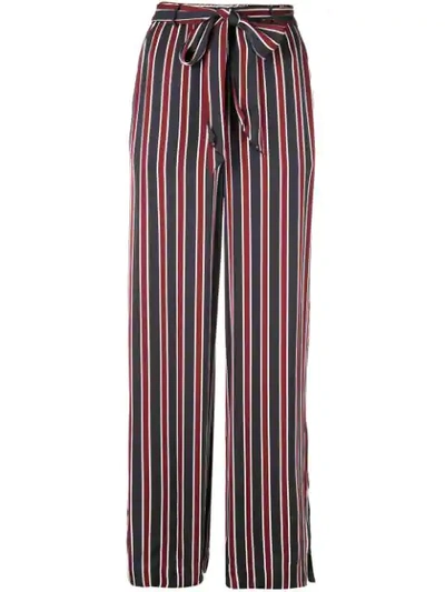 Shop Frame Striped Palazzo Pants In Multicolour