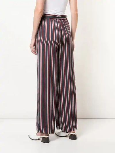 Shop Frame Striped Palazzo Pants In Multicolour
