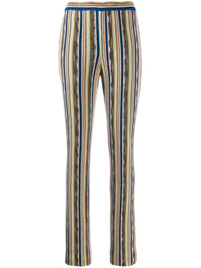 Shop Missoni Slim Striped Trousers In Sm0cd