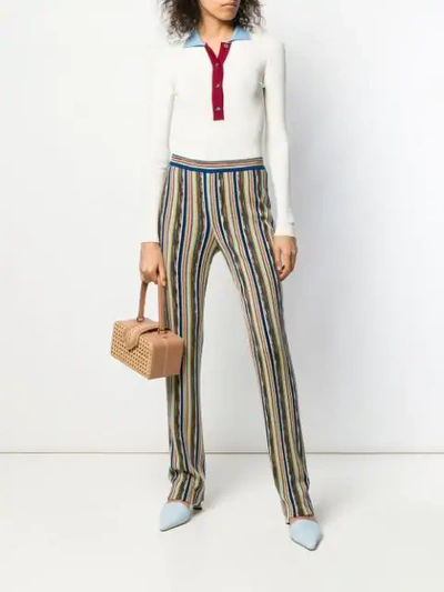 Shop Missoni Slim Striped Trousers In Sm0cd