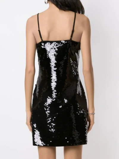 Shop Michael Michael Kors Sequin Embellished Crepe Dress In Black