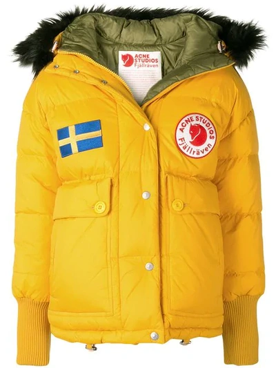 Shop Acne Studios X Fjällräven Reversible Down Jacket In Yellow