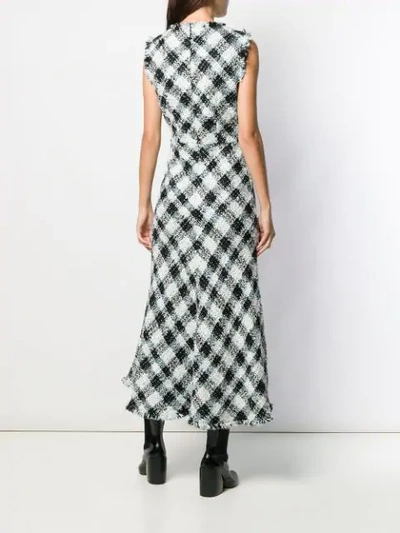 ALEXANDER MCQUEEN KNITTED CHECK DRESS - 蓝色