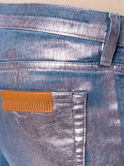 Shop Faith Connexion Metallic Paint Jeans In Blue