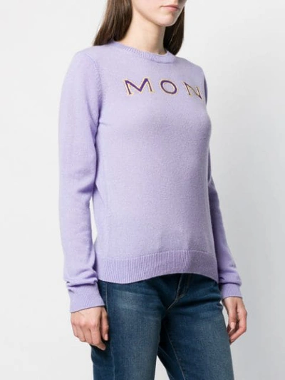Shop Moncler 'mon' Cashmere Jumper In Purple