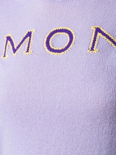 Shop Moncler 'mon' Cashmere Jumper In Purple